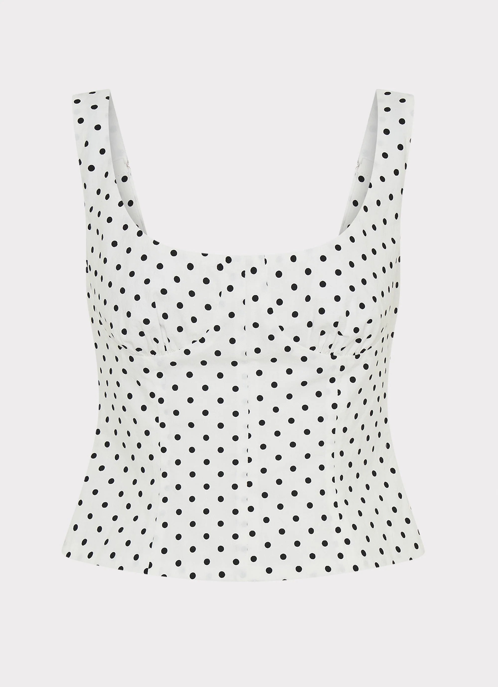 Coastline Bustier Top White Polka Dot