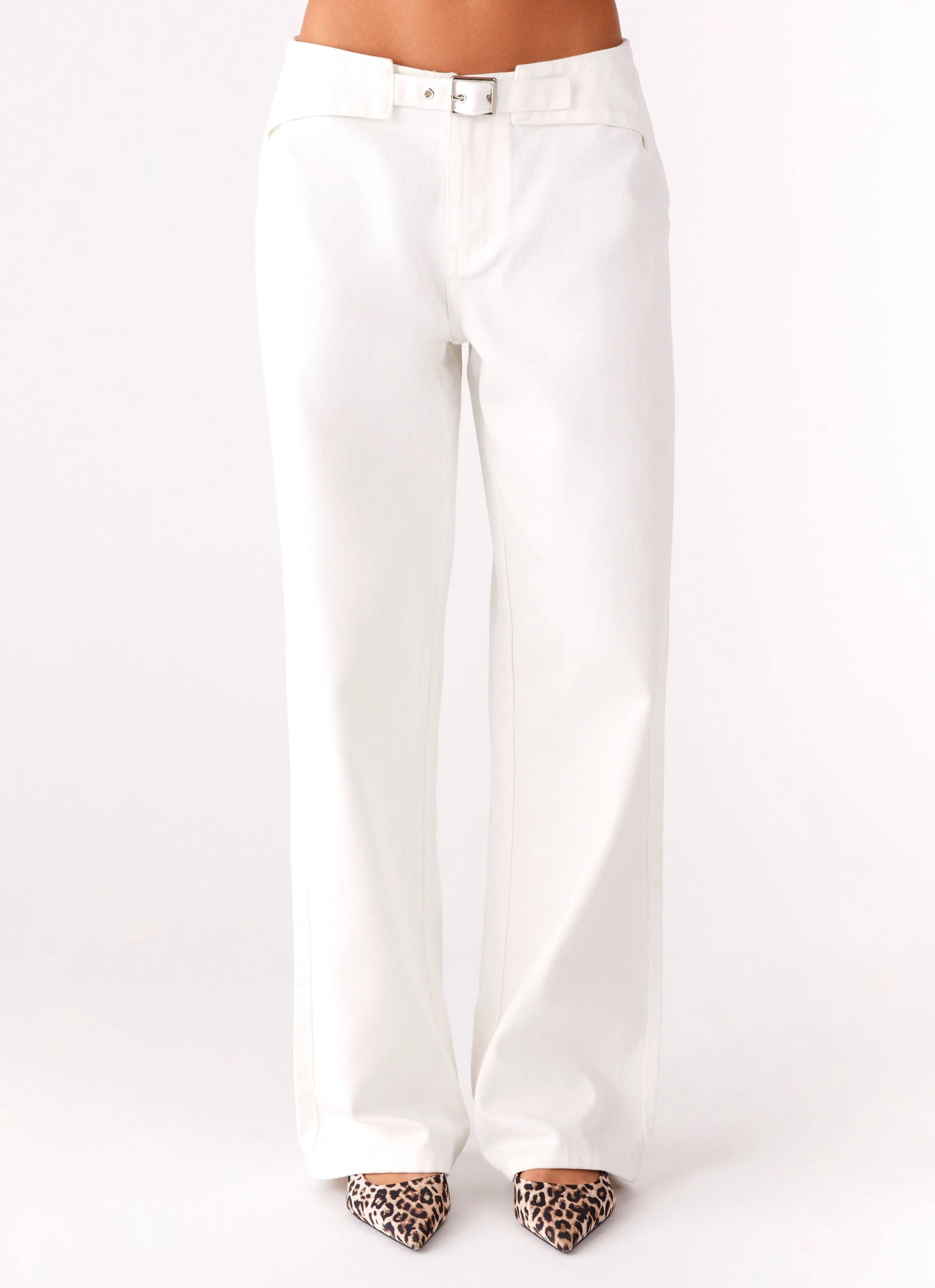 Texas Low Rise Denim Jeans White