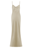 Lilly Sweetheart Satin Maxi Dress - Blush Gold