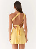Lights Out Mini Dress Yellow