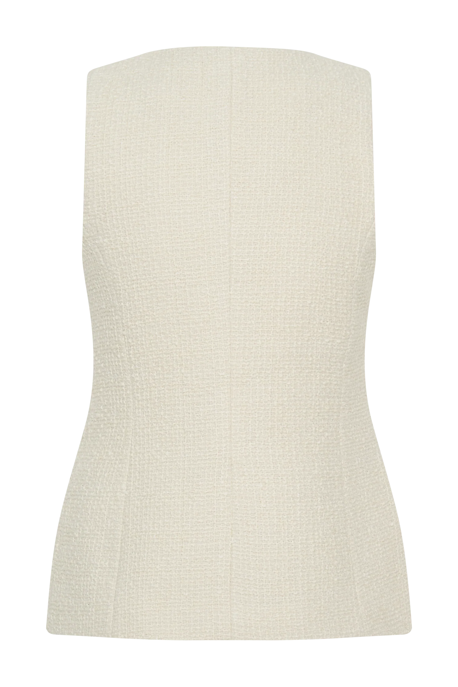 Camilla Boucle Sleeveless Vest Ivory