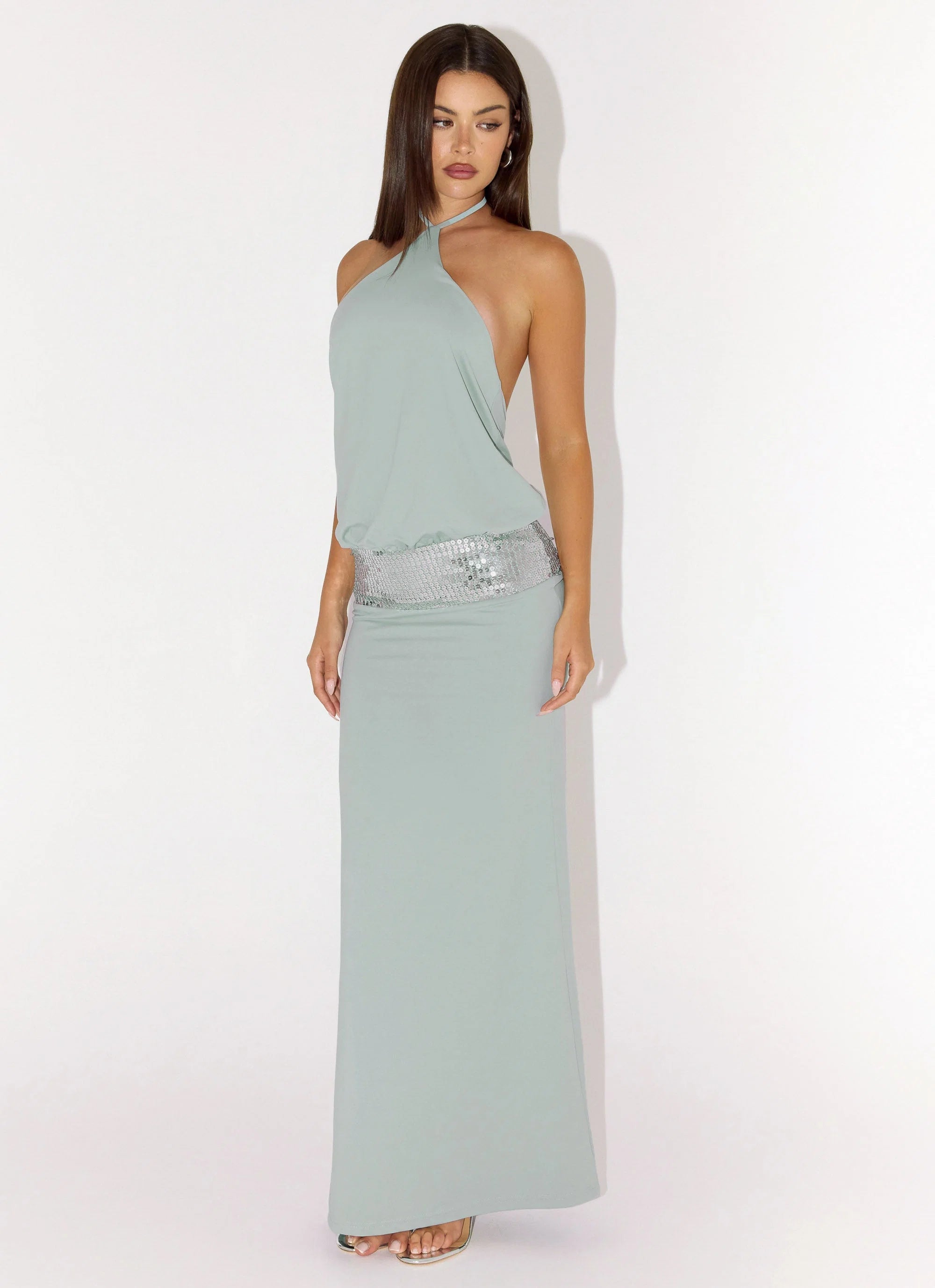 Marcie Halter Maxi Dress Mint