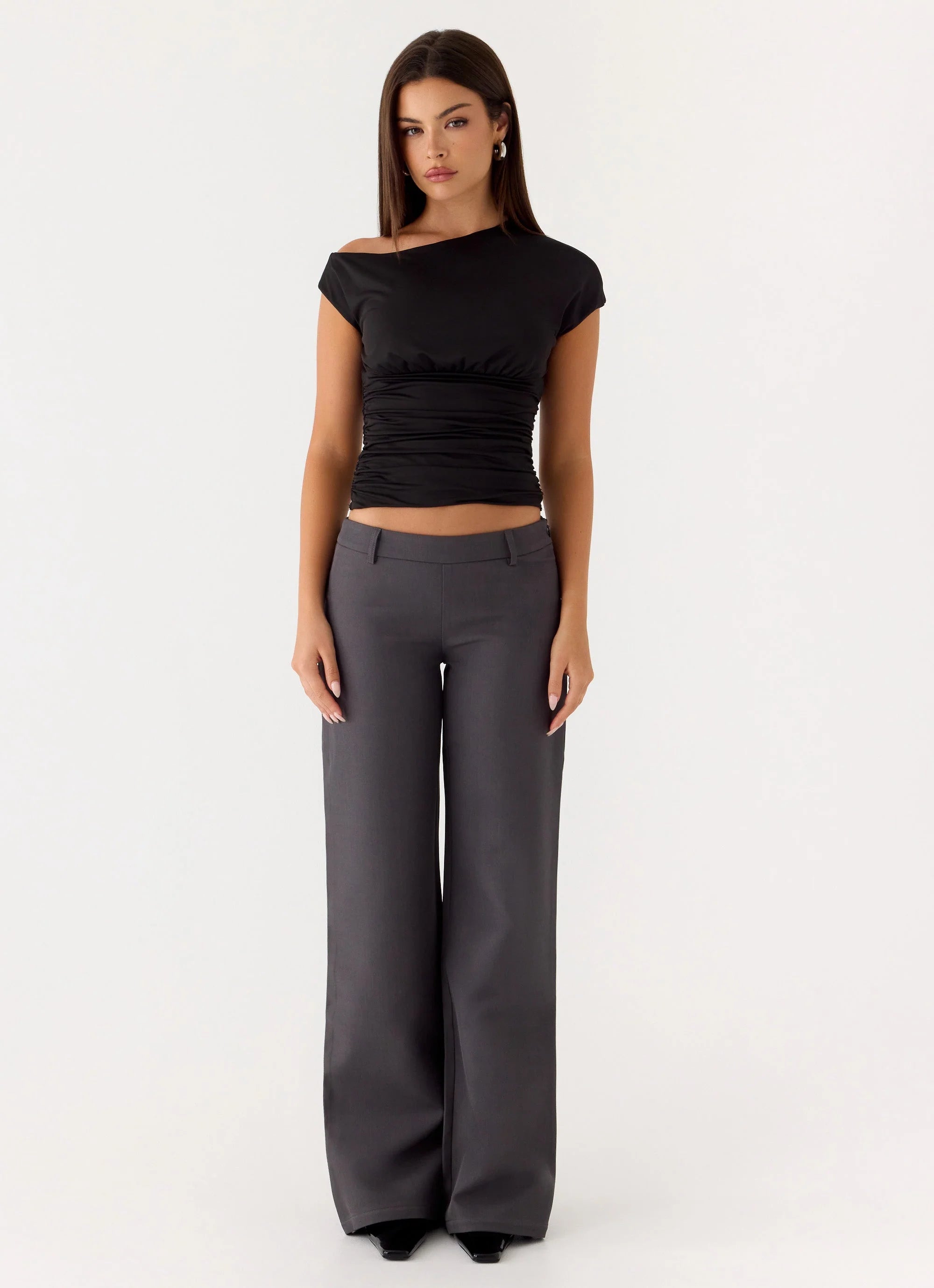 Hot as Ice Low Rise Pants Grey