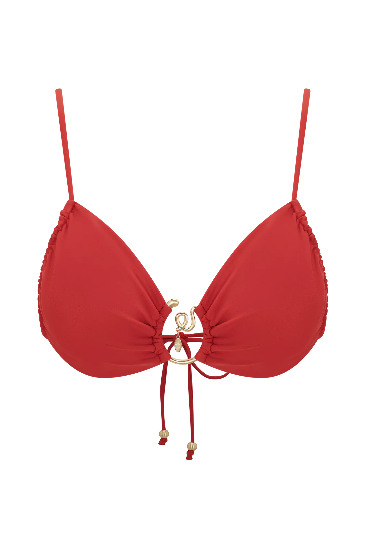 Tyler Bikini Top With Hardware Red