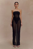 Aoife Mesh Maxi Skirt Black