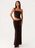 Luara Cut Out Maxi Dress Chocolate