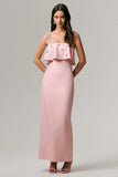 Scarlet Pale Pink Square Neck Embellished Maxi Dress