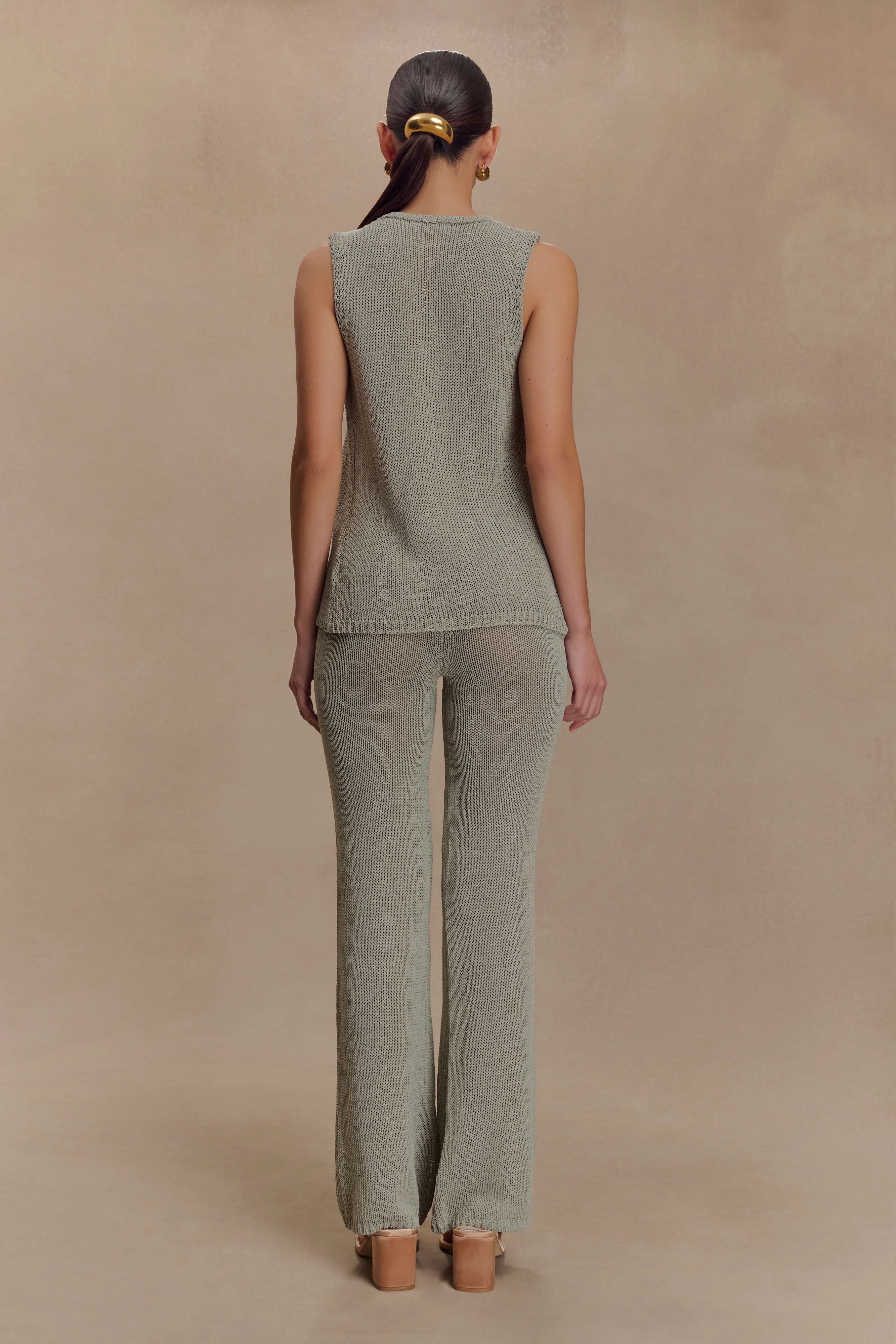 Malani Knit Top With Hardware Sage