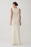 Tarna Sleeveless Slinky Maxi Dress Bone