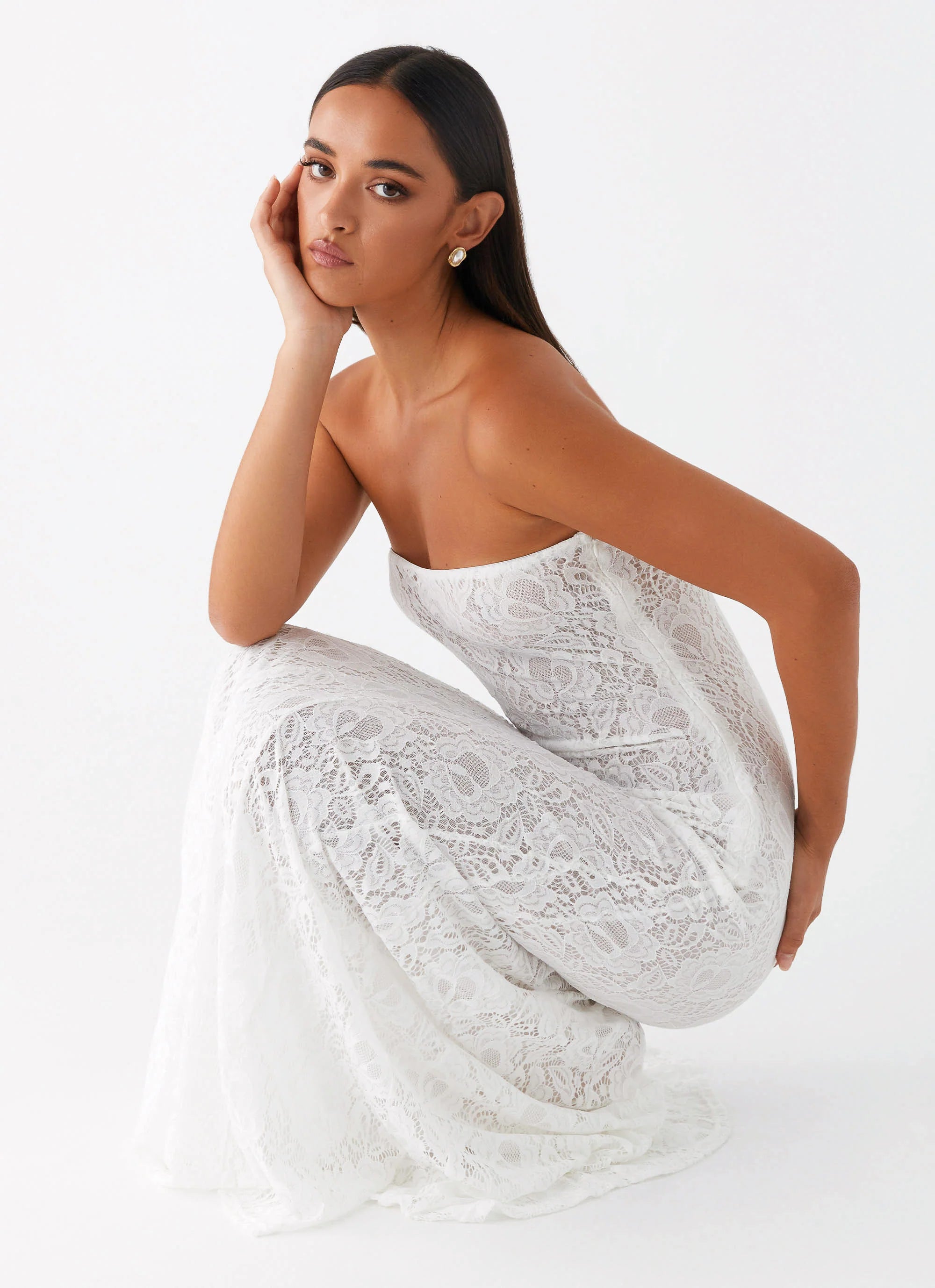 Lolita Lace Maxi Dress Ivory