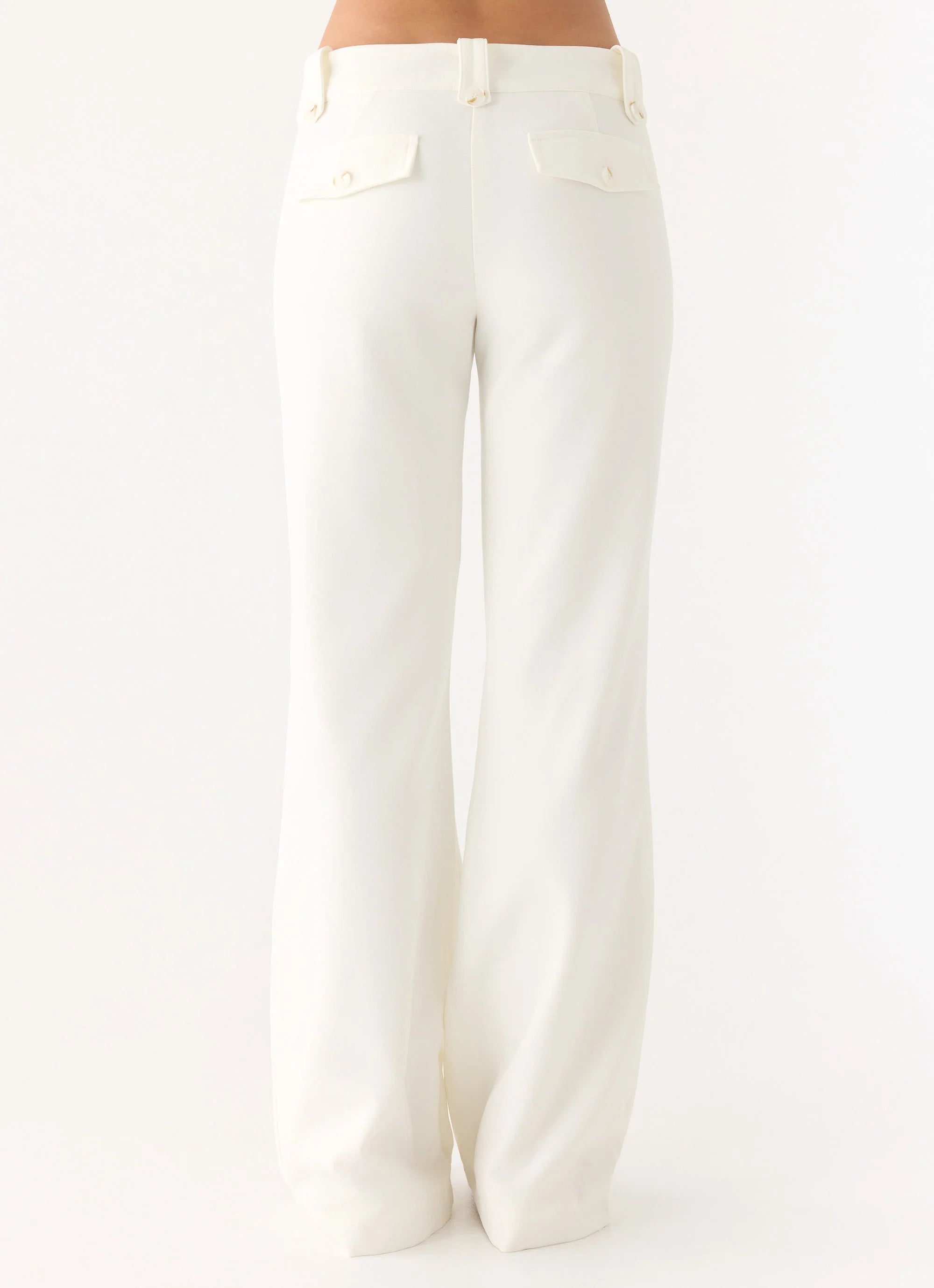 Weiss Low Rise Suiting Pants White