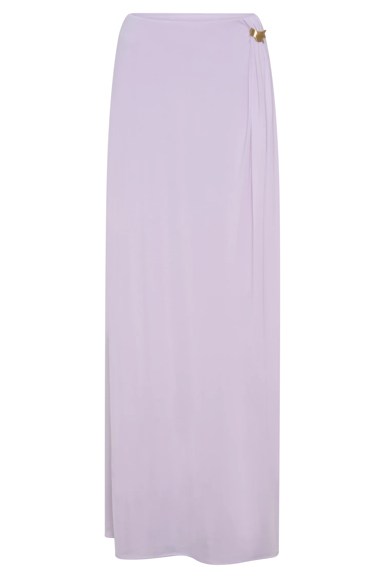 Bridget Slinky Maxi Skirt With Hardware Dusty Lilac