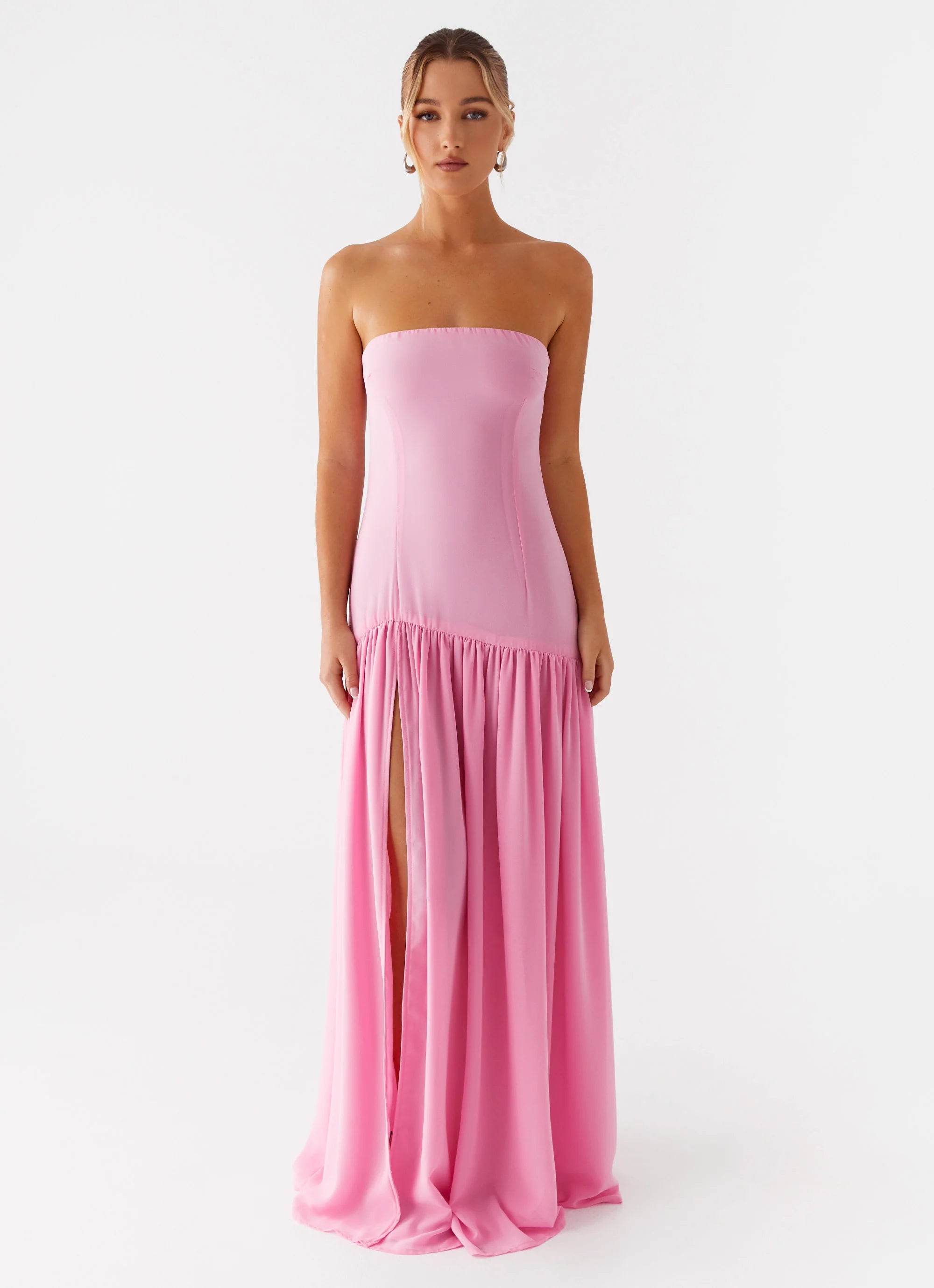 Eden Strapless Maxi Dress Pink