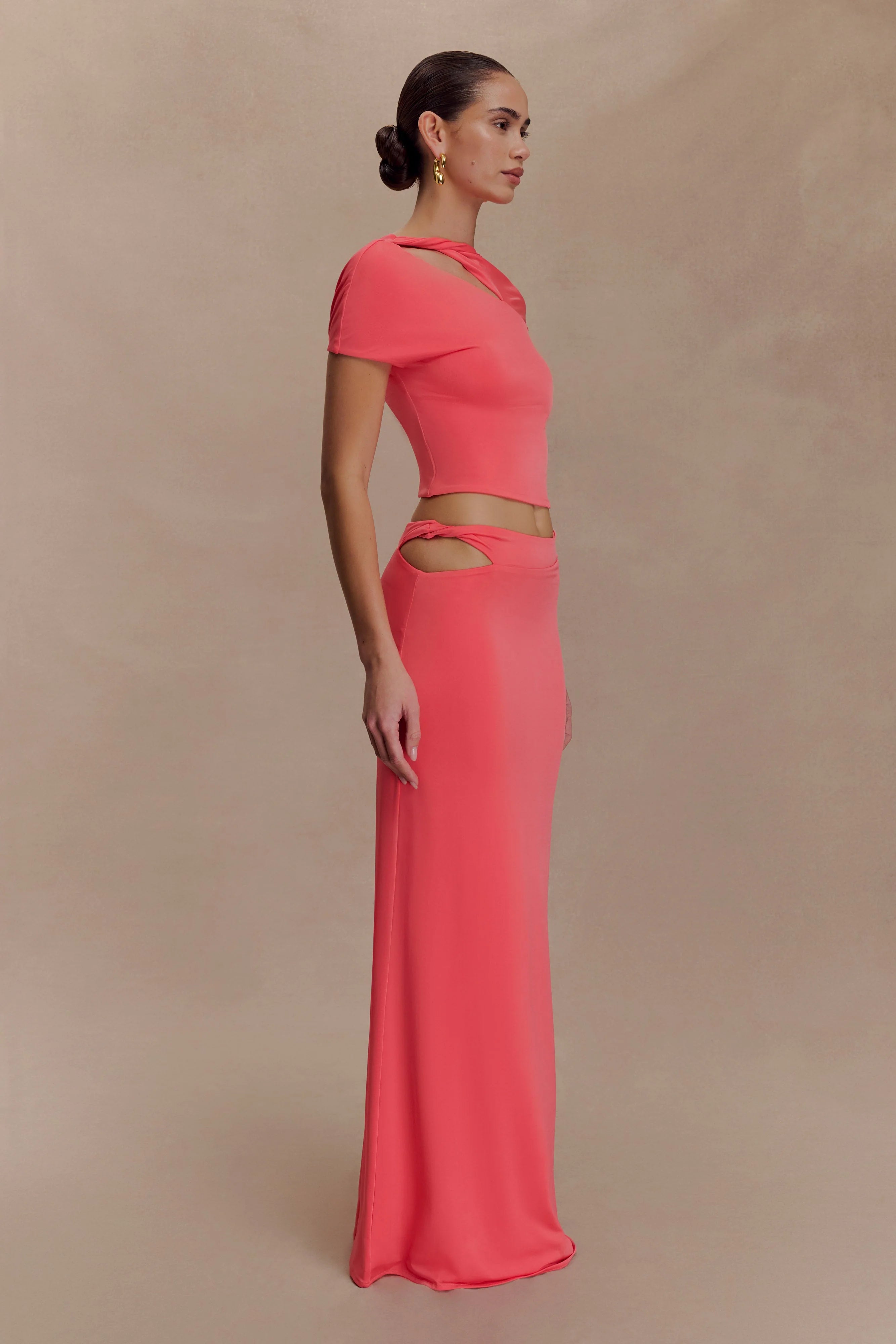 Haven Slinky Twist Top Coral