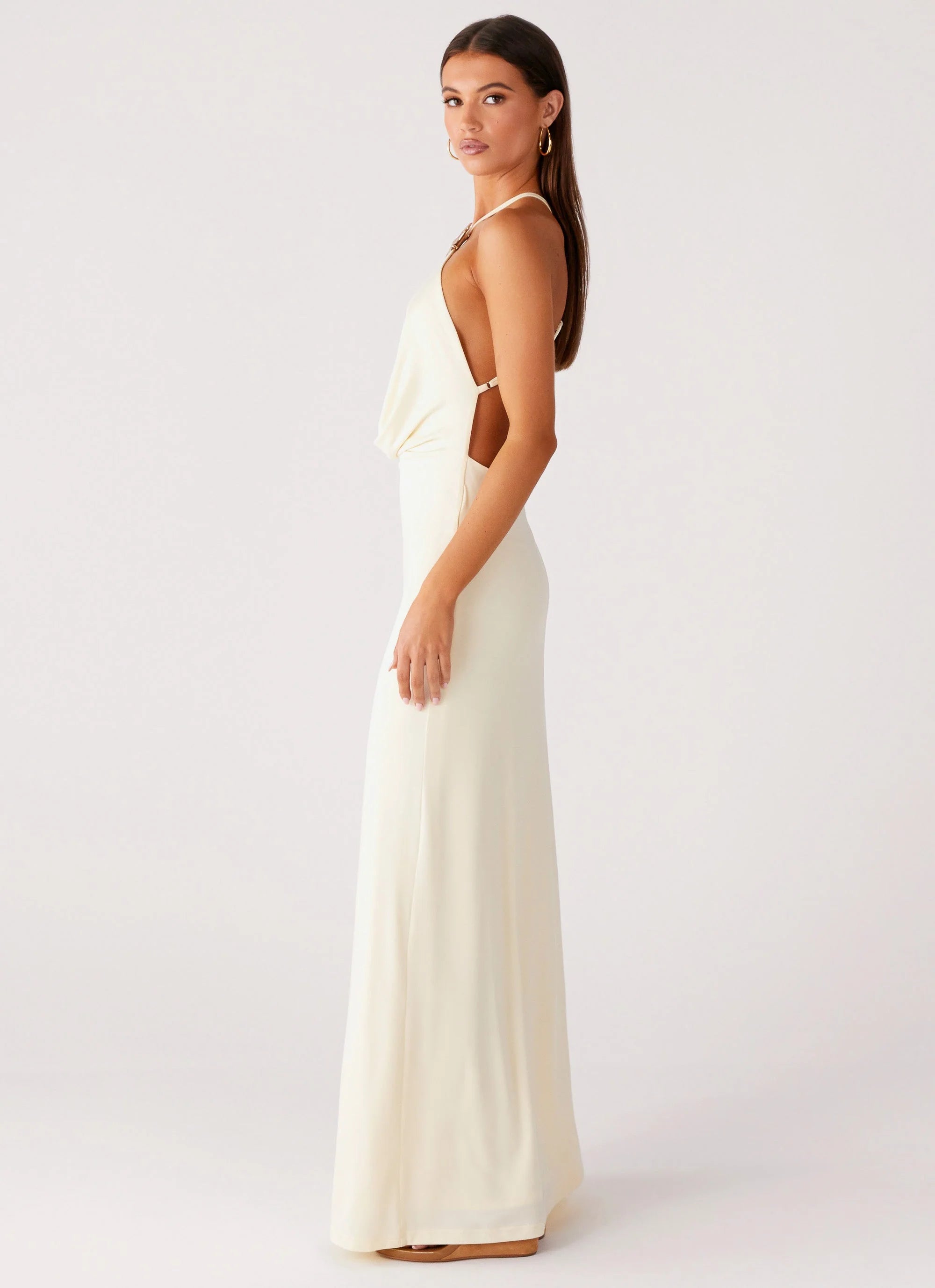 Mistlight Cowl Maxi Dress Yellow