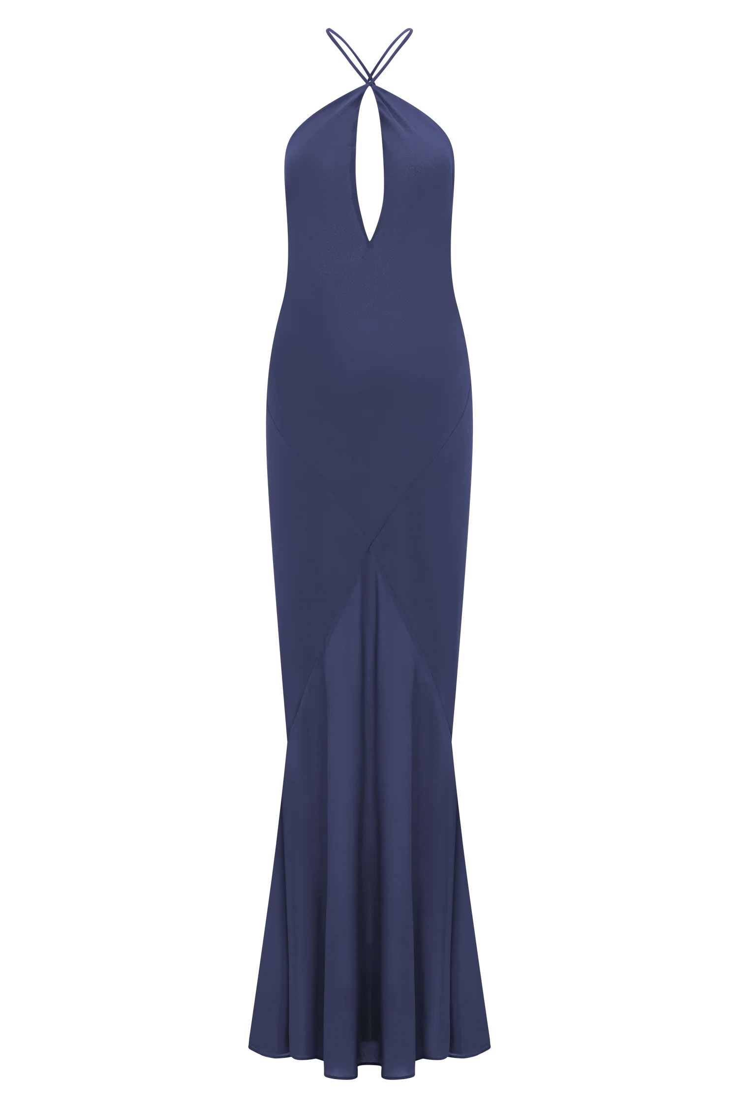 Nerea Slip Halter Maxi Dress Purple Ink