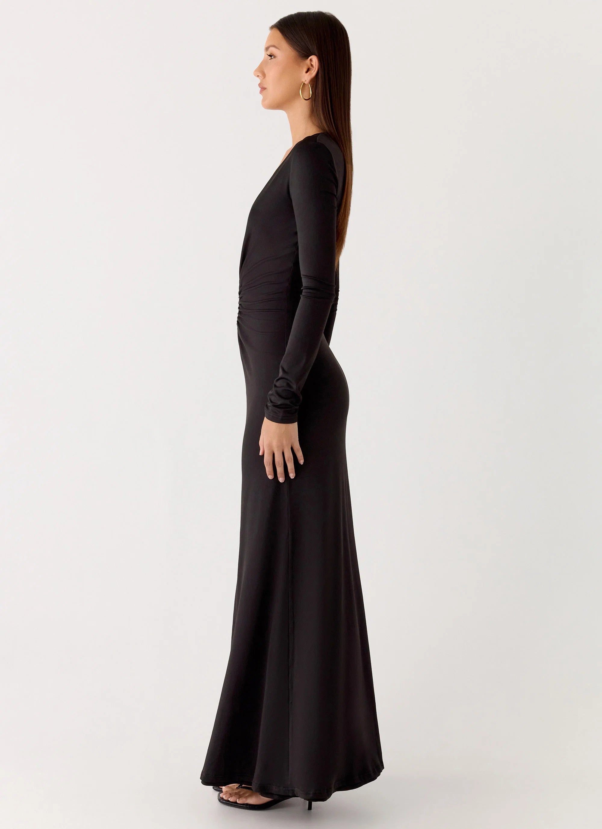 Palm Haze Maxi Dress Black