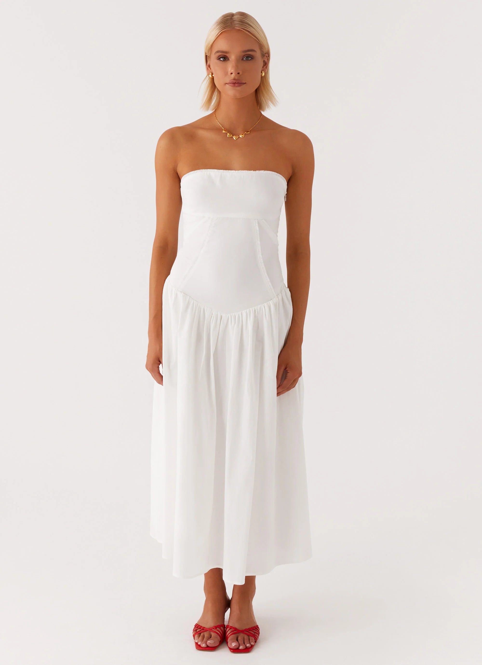 Larnie Midi Dress White