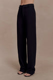 Maude Crepe Straight Leg Pants Black