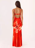 Vamonos Maxi Dress Fire Petal