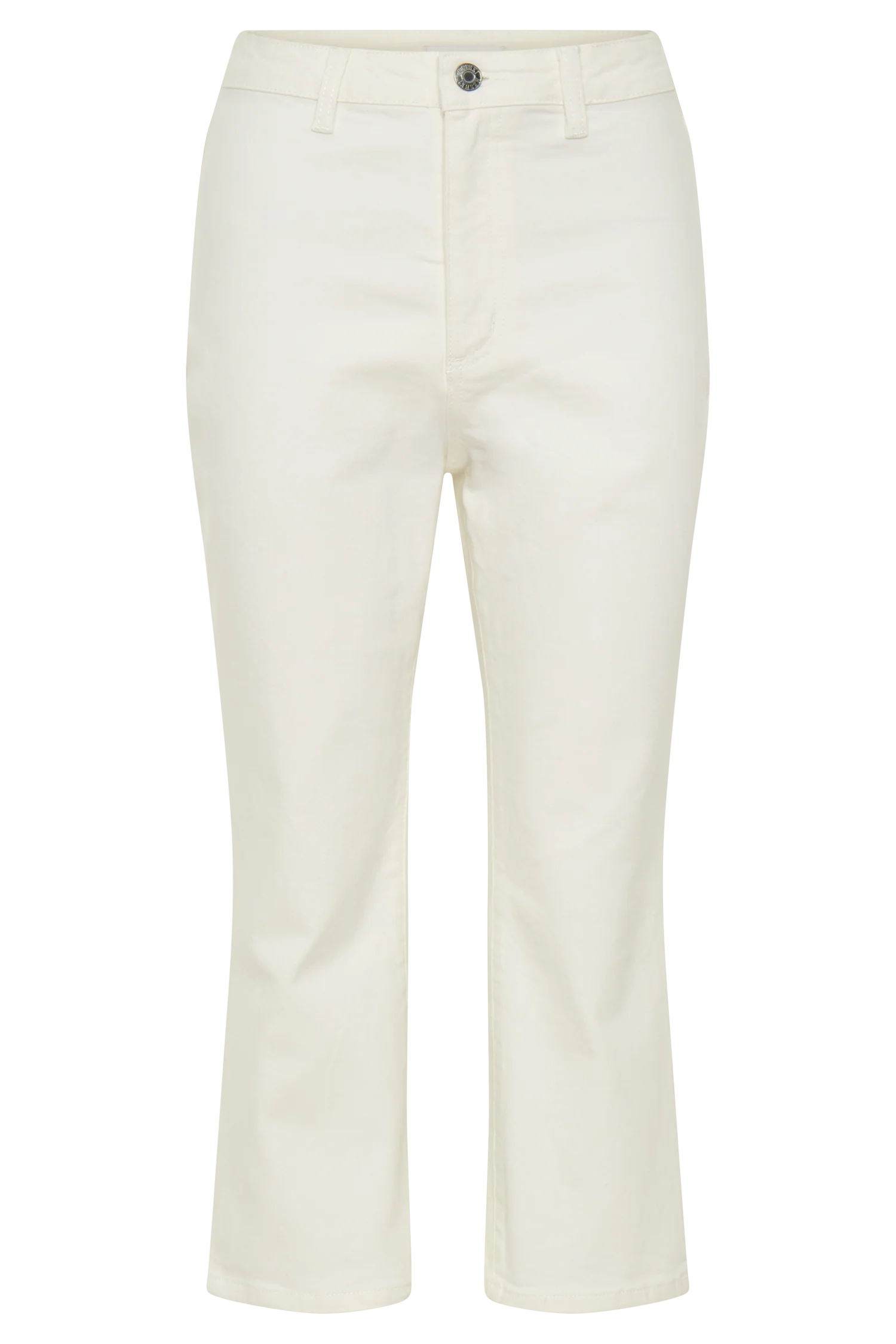 Mary Denim Capris White