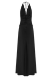 Dinah Lace And Satin Maxi Dress - Black