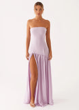 Eden Strapless Maxi Dress Lilac