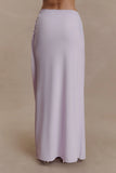 Bridget Slinky Maxi Skirt With Hardware Dusty Lilac