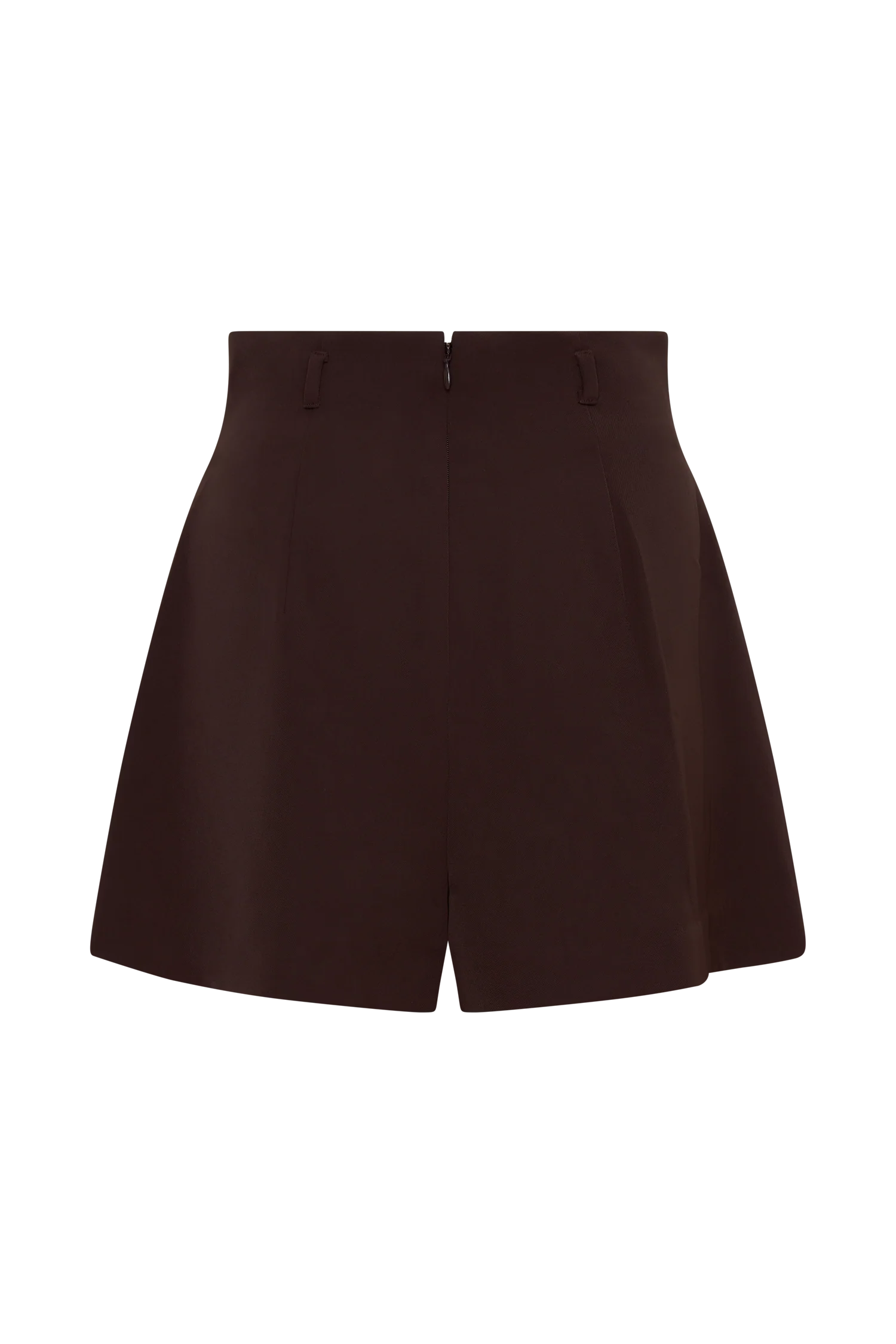 Simone Pleated Suiting Short Dark Chocolate