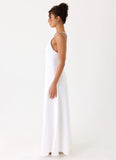 Calianna Linen Maxi Dress White