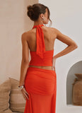 Blaze Halter Top Fire Red