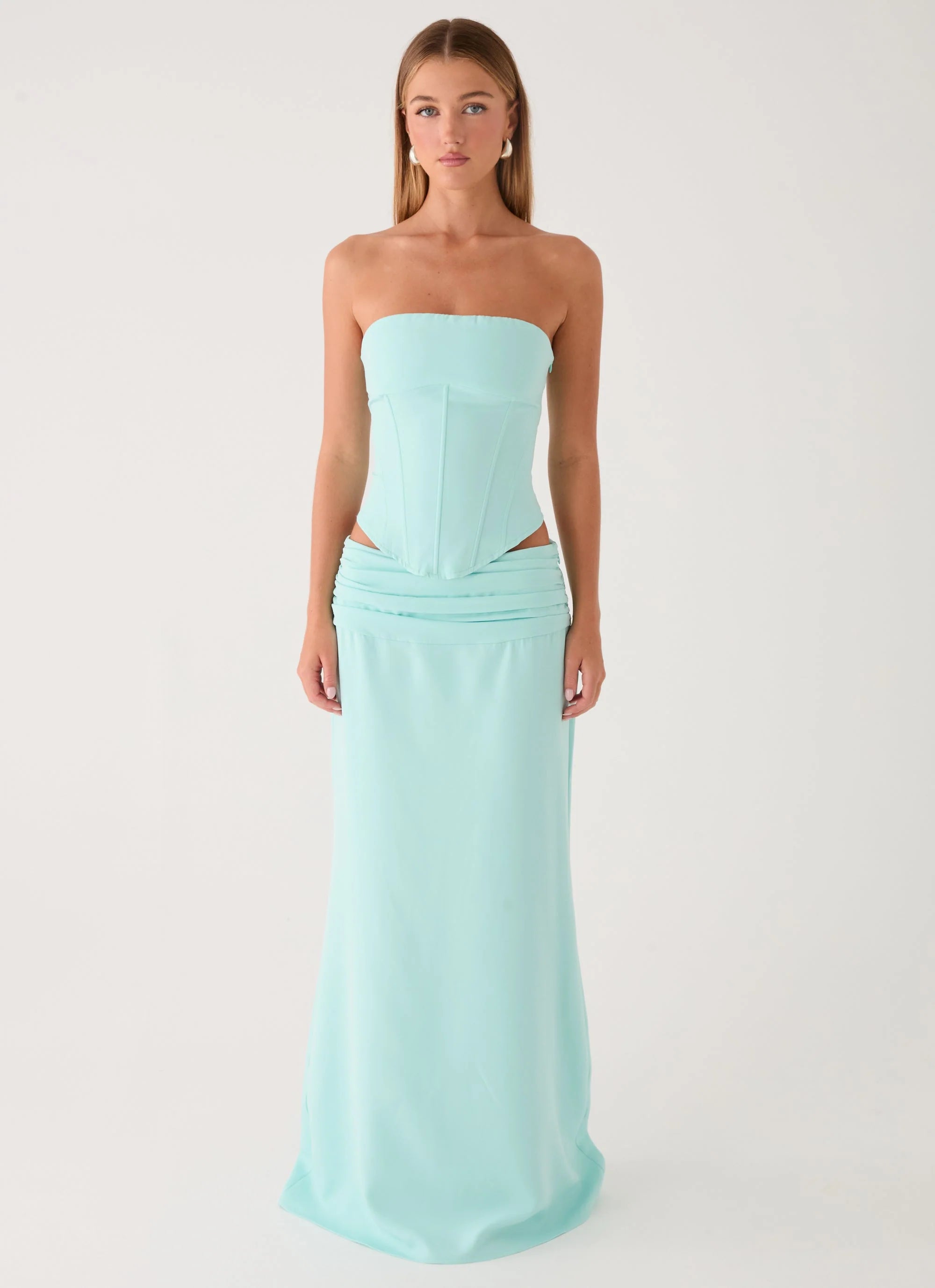 Tillie Corset Top Aqua