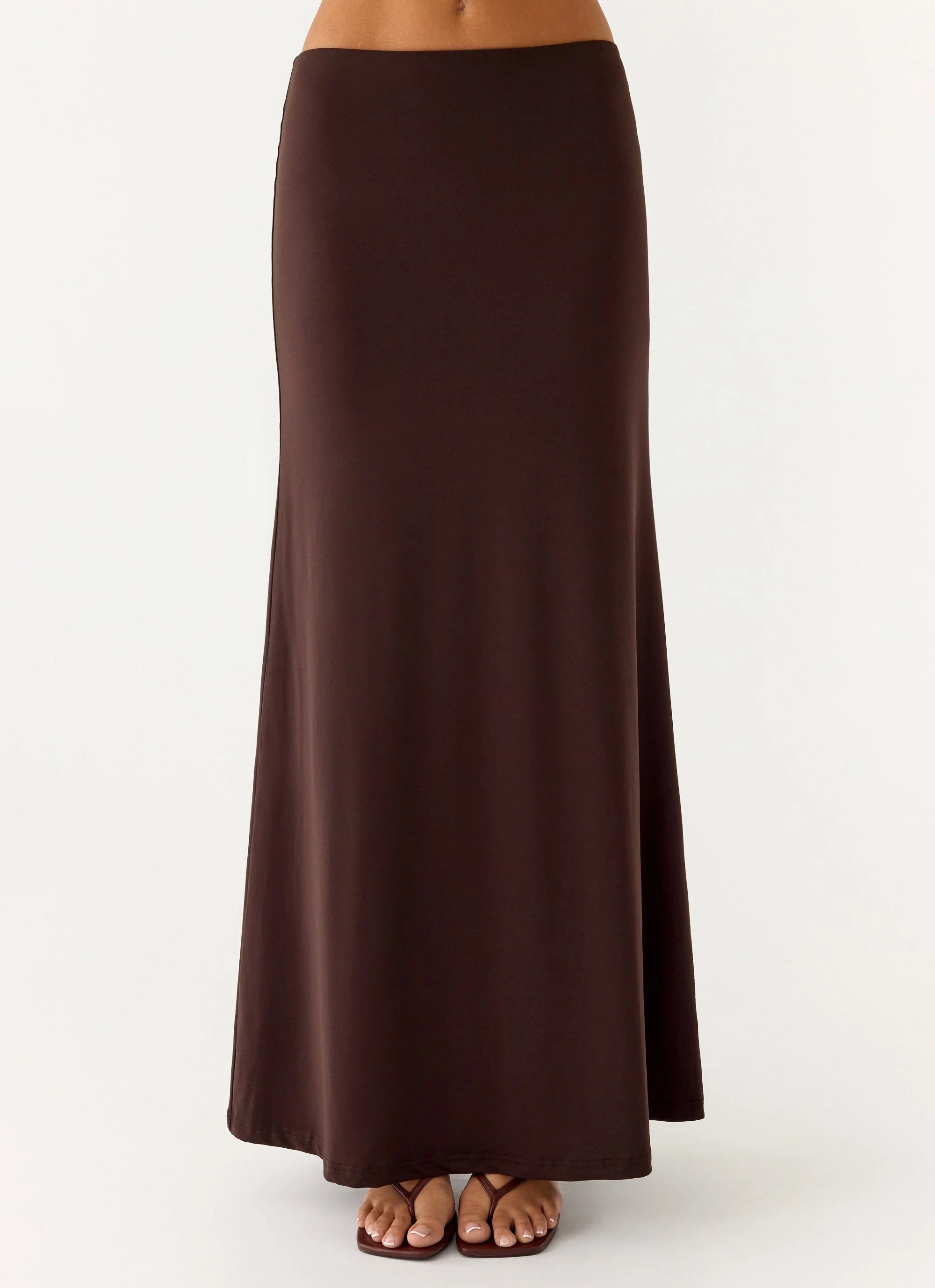 Like A Flower Maxi Skirt Chocolate