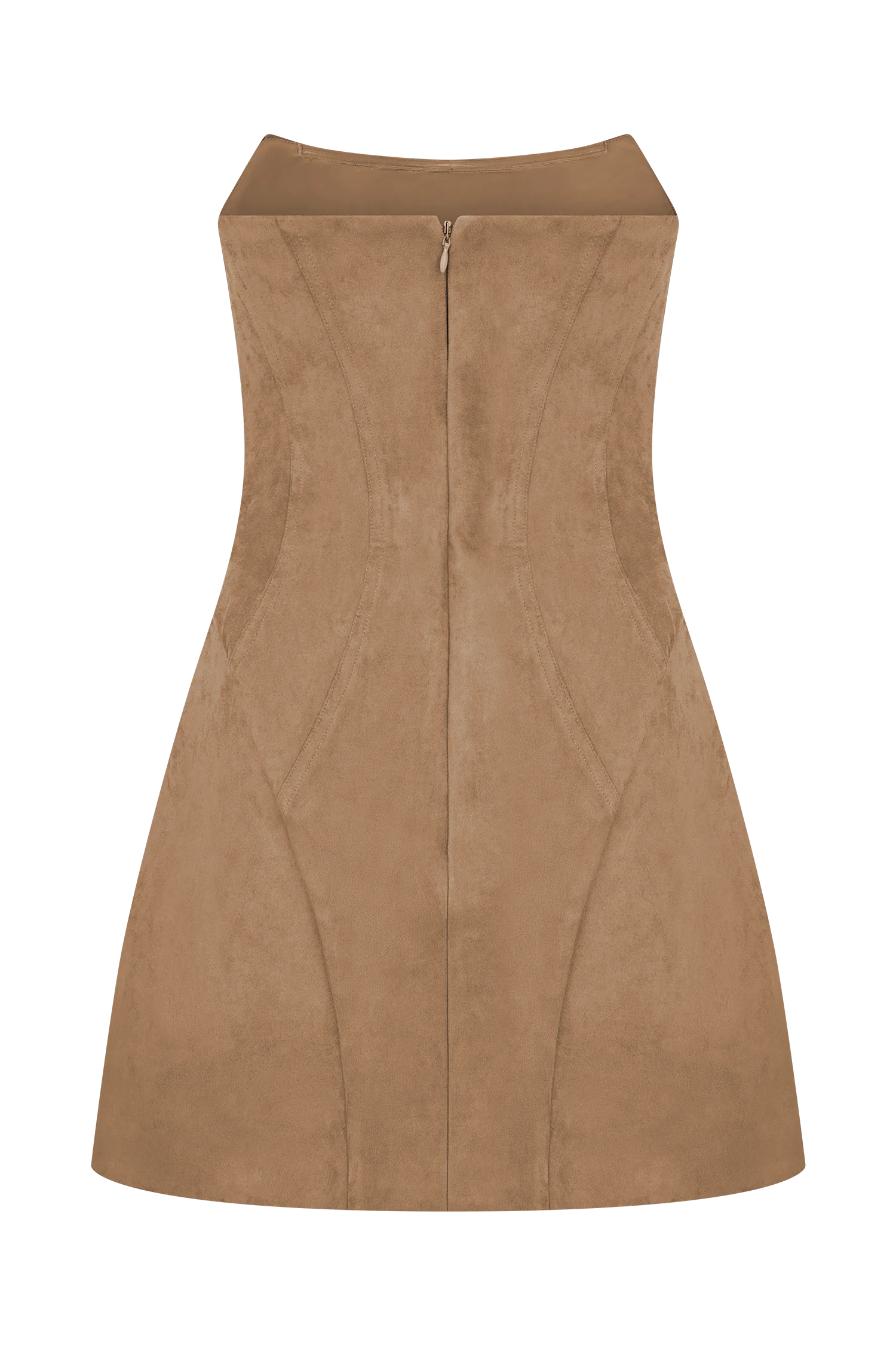 Andy Faux Suede Mini Dress Camel