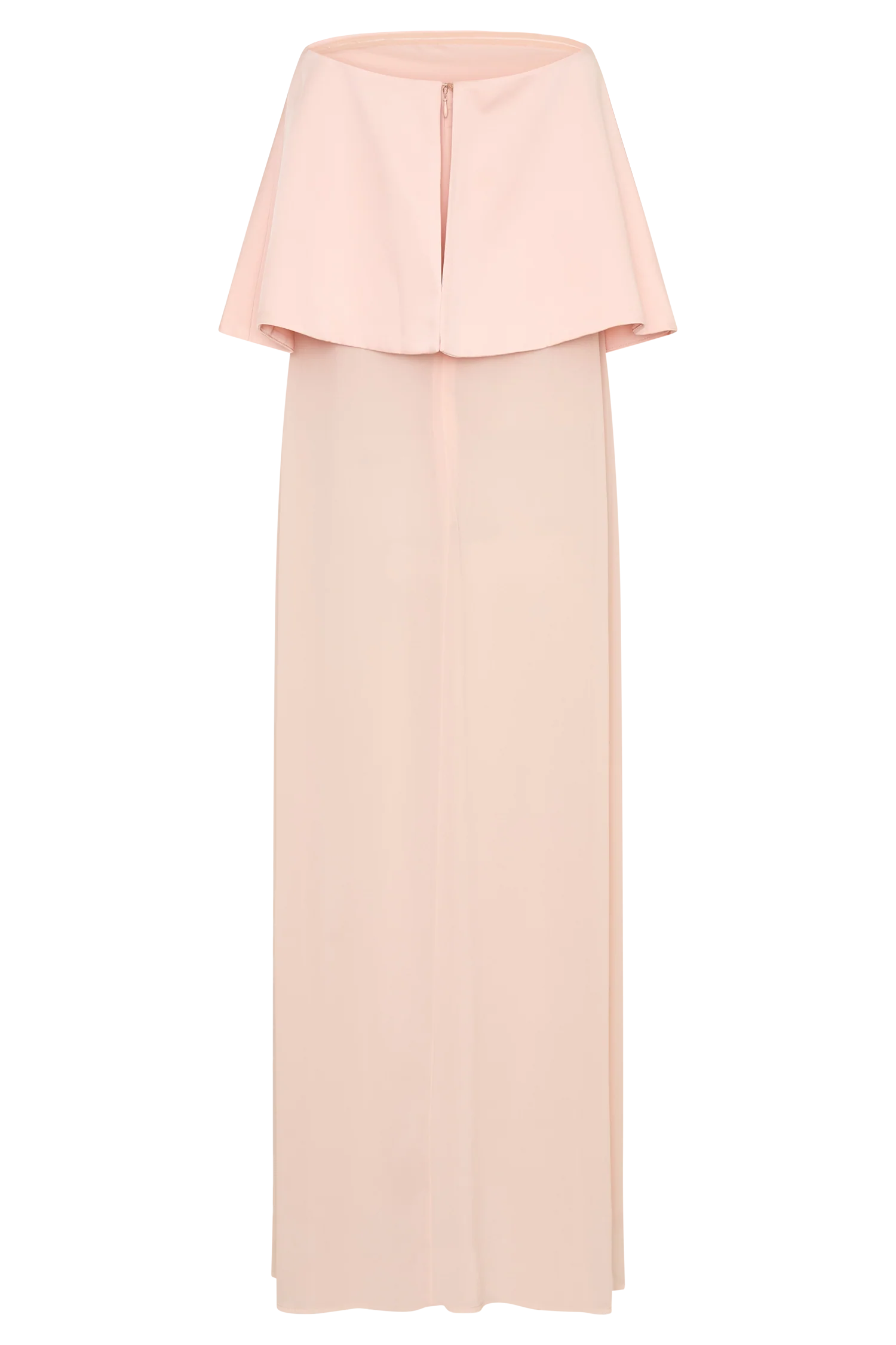 Sophia Satin Strapless Maxi Dress Peach