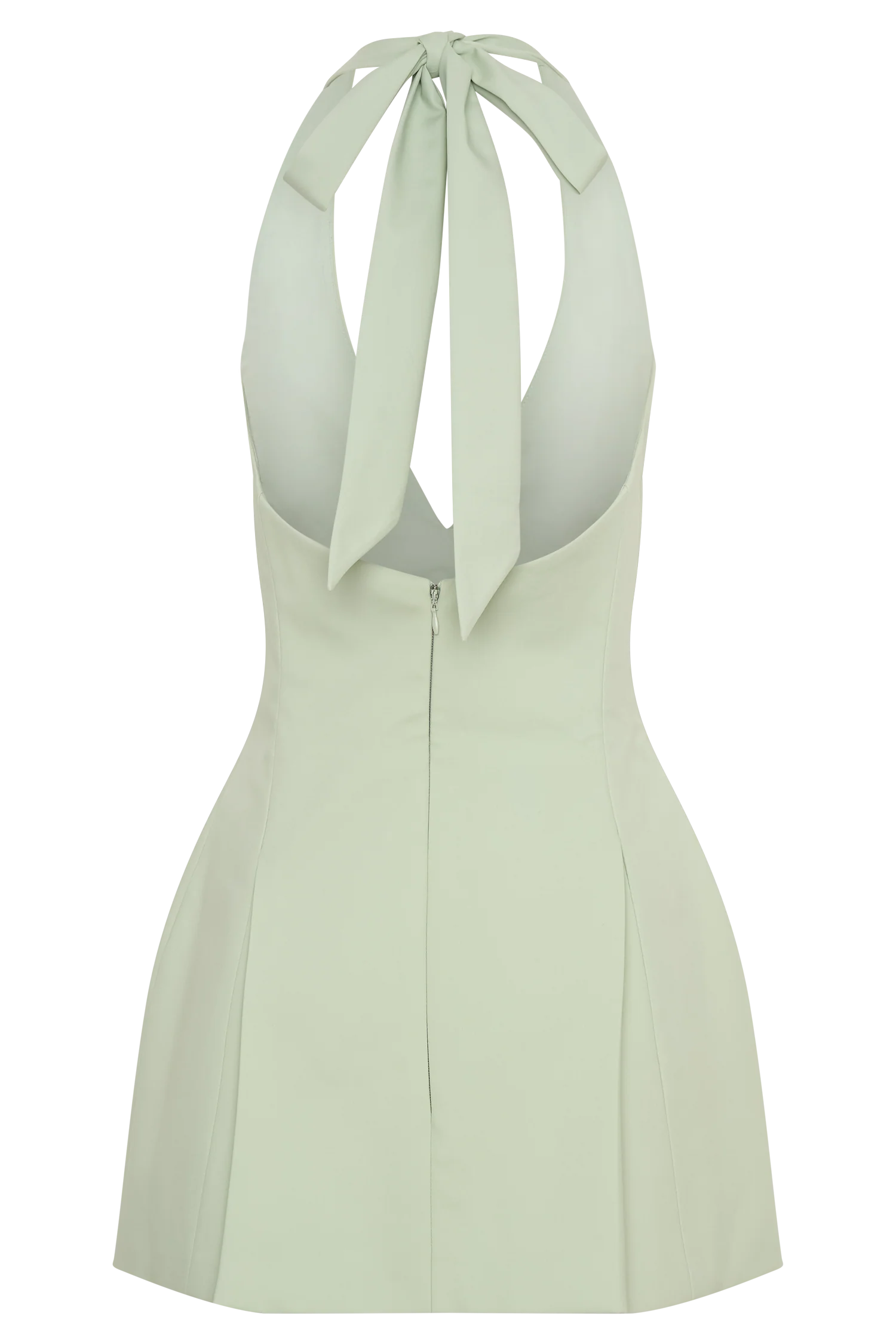 Nelly Halter Neck Cotton Mini Dress Sage