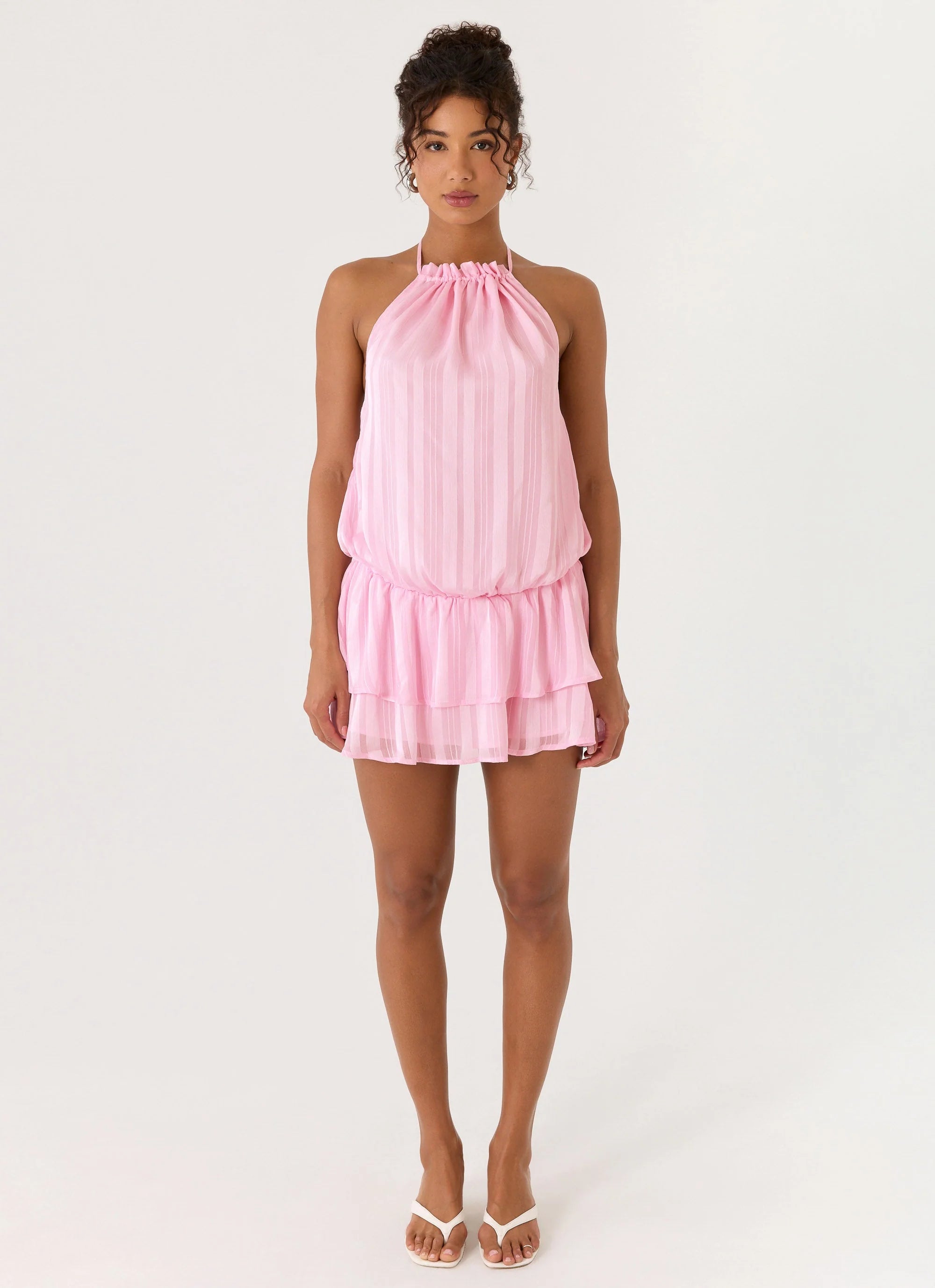 Parade Halter Mini Dress Pink