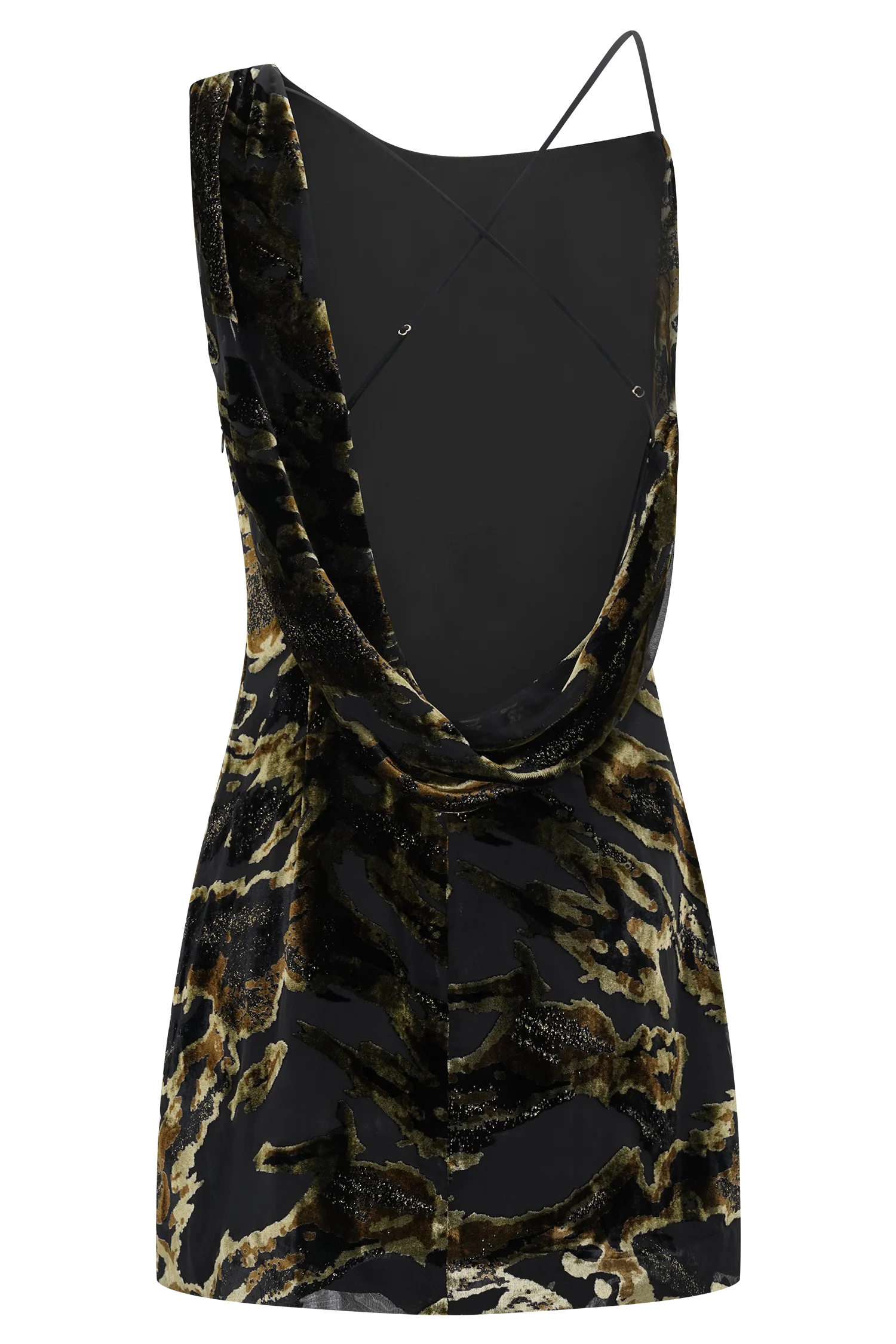 Ayana Cross Back Mini Dress Velvet Burnout