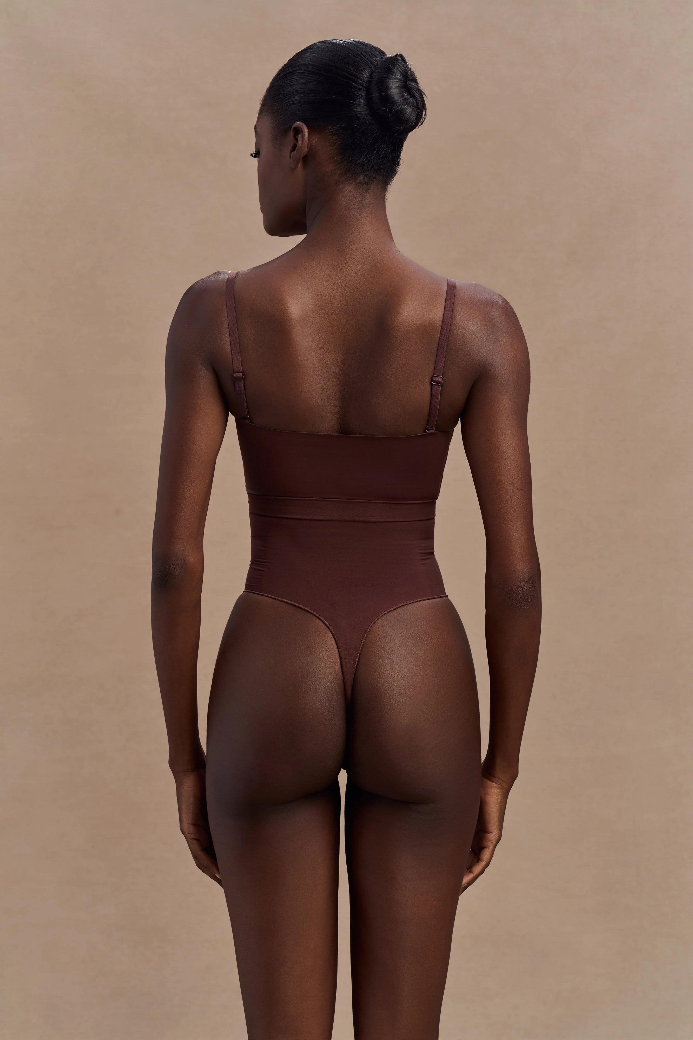 Saria High Waist Shapewear Briefs Espresso