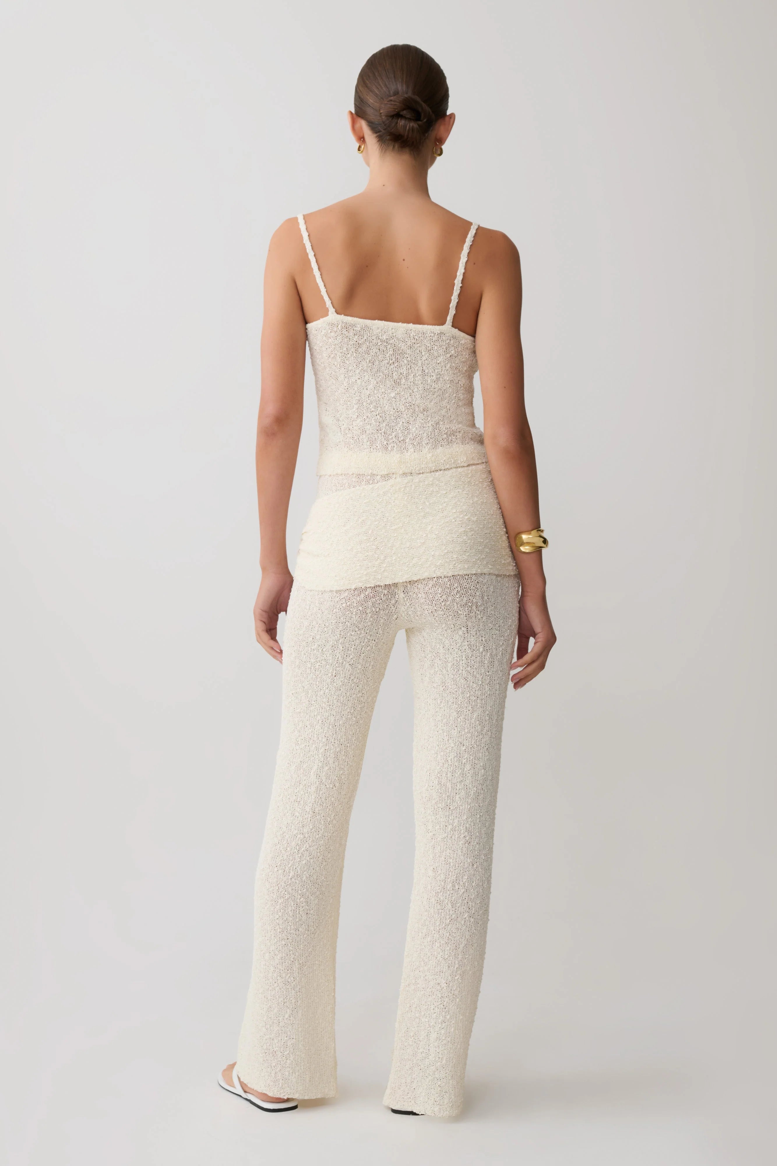 Mattais Boucle Knit Top Ivory