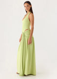 My Answer Bodysuit Maxi Dress Lime
