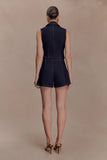 Demi High Waisted Denim Shorts Washed Indigo Blue