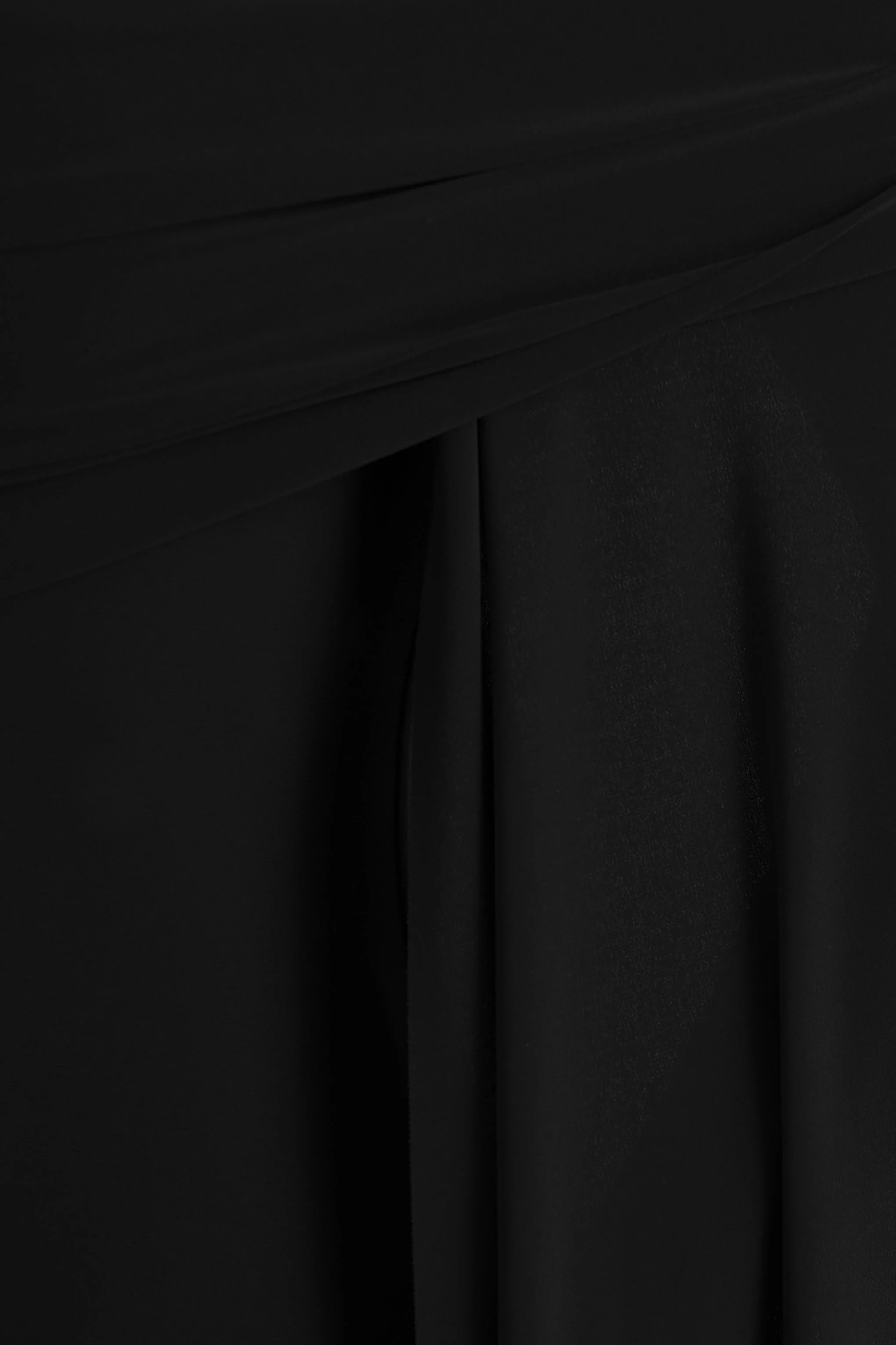 Saffina Black Bardot Neck Maxi Dress With Sash Detail