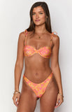 90 Swim Bianca Orange Floral Bikini Top