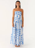 Carmel Maxi Dress Floral Wave