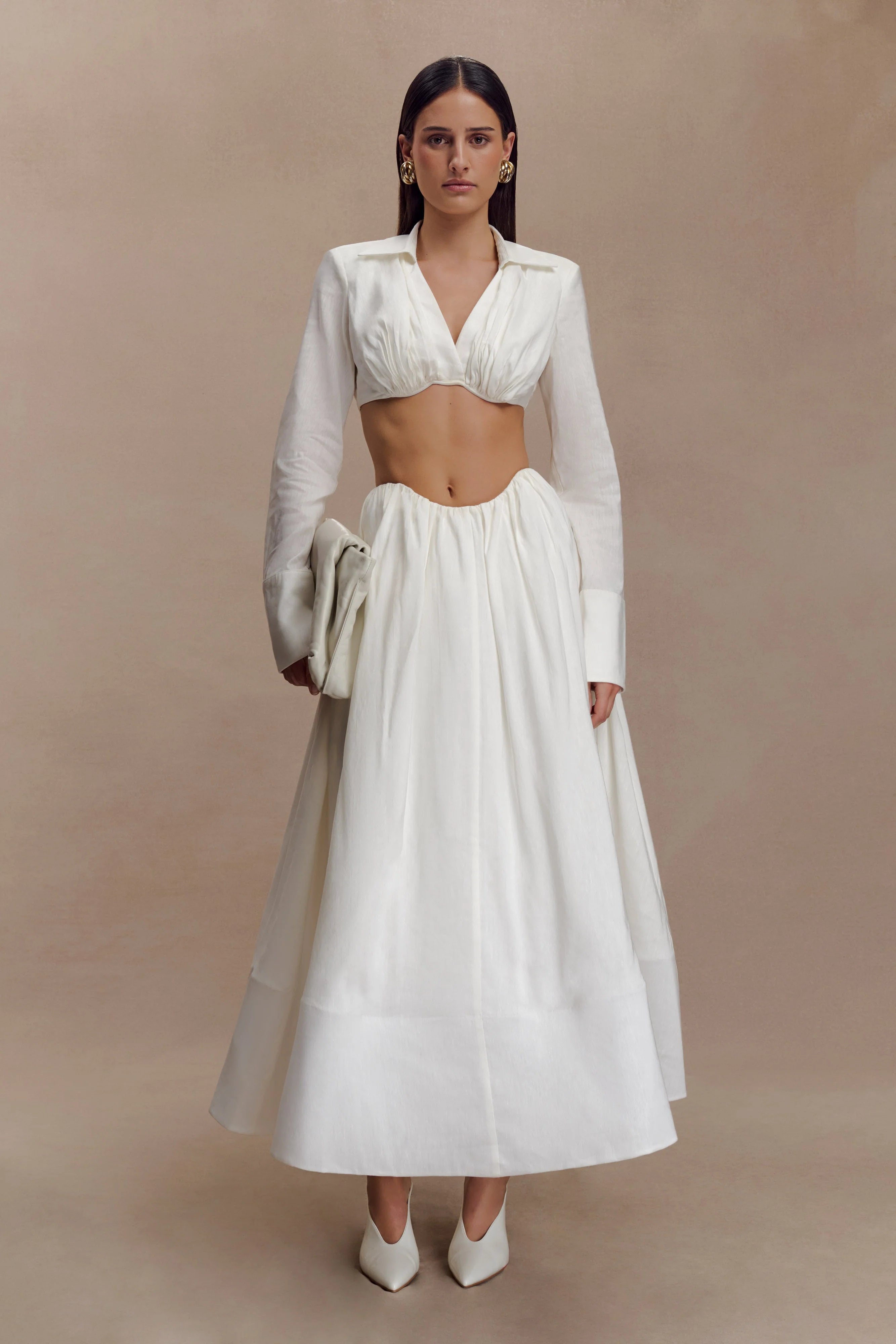 Greta Shirt Bra White