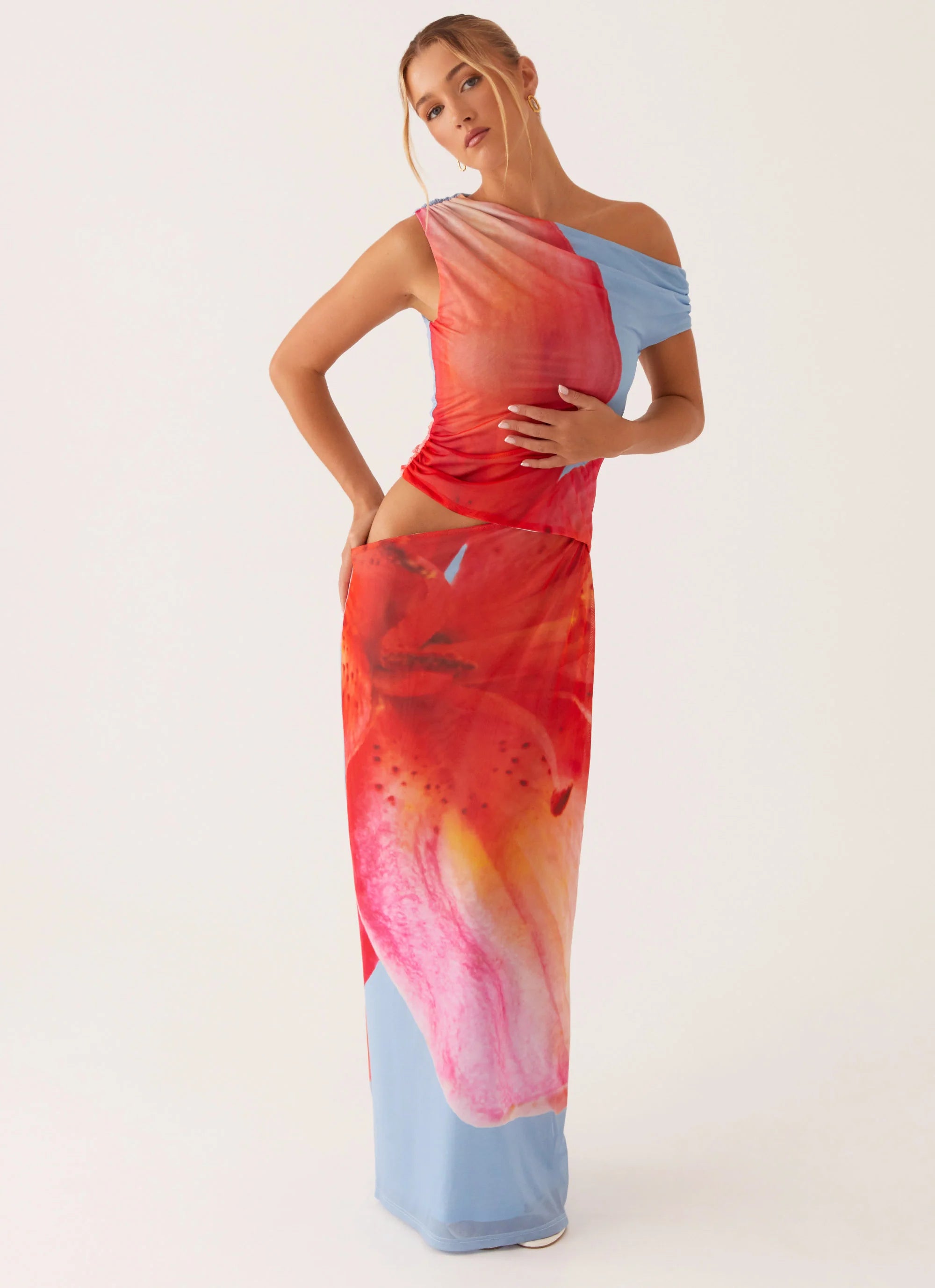 Santa Monica Maxi Dress Blue Floral
