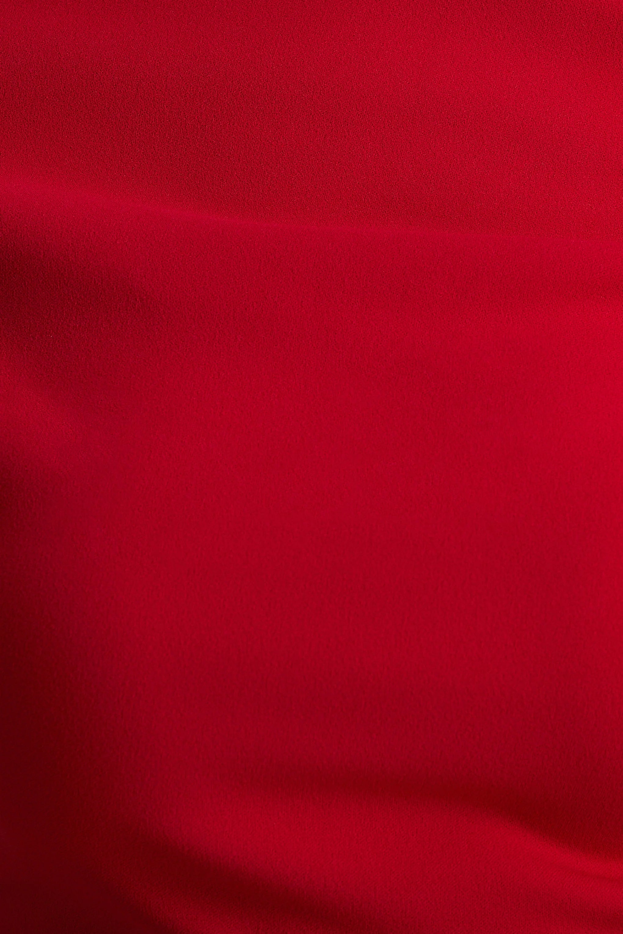 Alexandra Red Asymmetric Neck Draped Jumpsuit