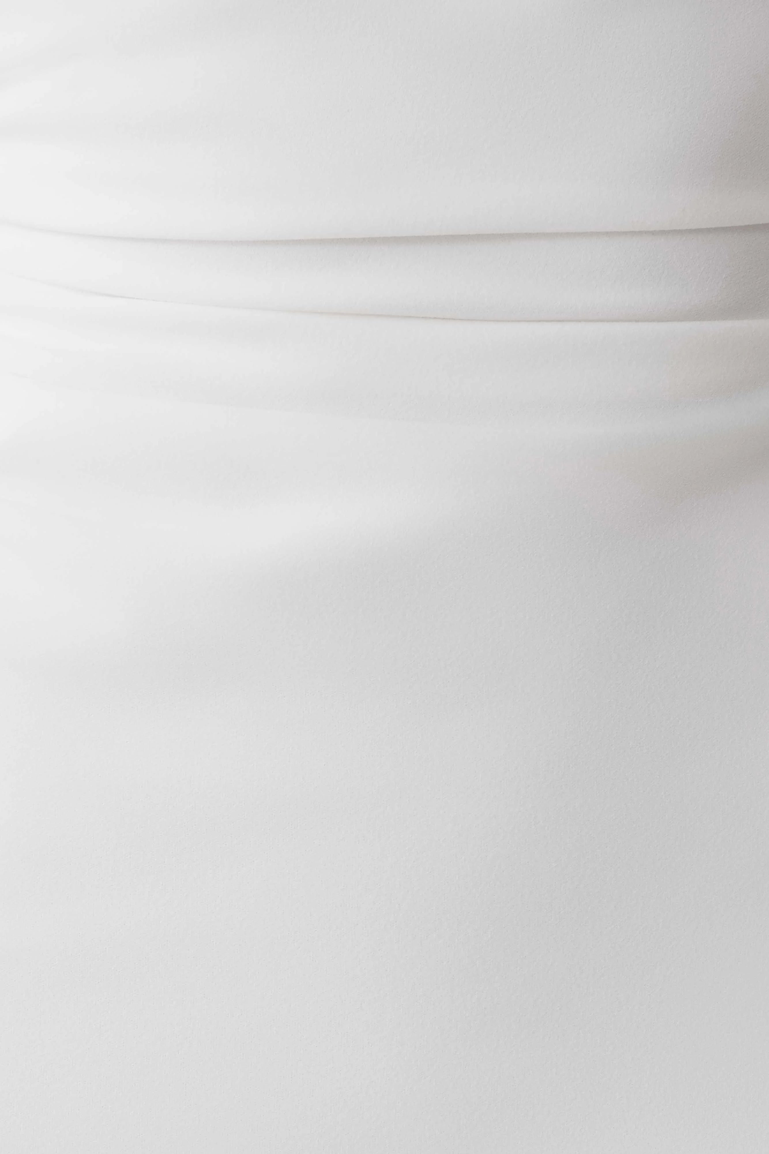 Thalyn Crepe Maxi Dress With Split White