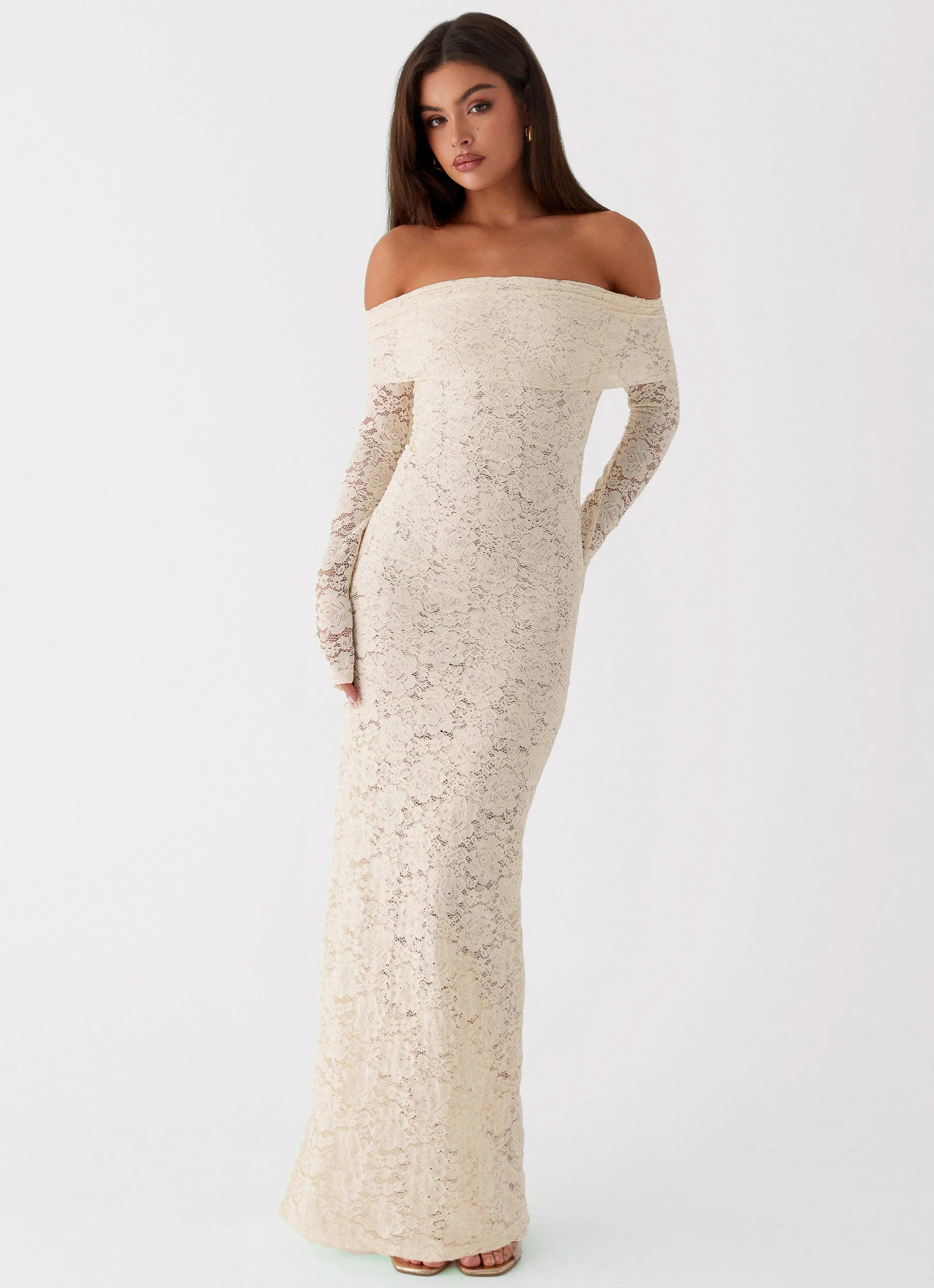 Yours Always Lace Maxi Dress Ivory